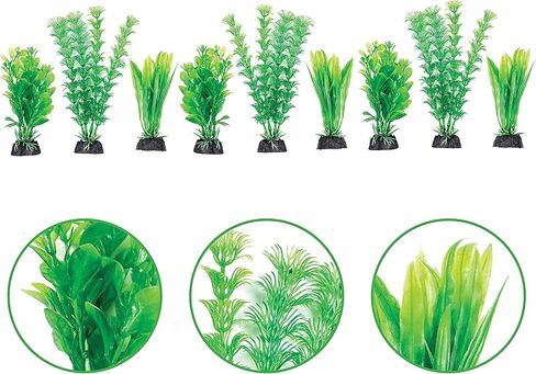 Penn-Plax Plastic Aquarium Plant Bundle – Realistic Appearance and Gentle Texture – Multicolor – 18 Pieces in Saudi Arabia