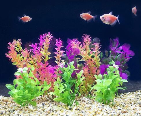 Penn-Plax Plastic Aquarium Plant Bundle – Realistic Appearance and Gentle Texture – Multicolor – 18 Pieces in Saudi Arabia