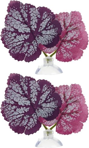 POPETPOP Floating Aquarium Plants 2pcs Beta Fish Leaf Bed Aquarium Green Plant Leaf Hammock Suction Cup Fish Tank Betta Fish Leaf Lounger Landscape Decoration Ornaments Betta Tank in Saudi Arabia