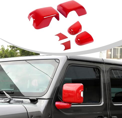 JWWY Wrangler JL Rearview Mirror Shell Reversing Mirro Side Mirror Base Trim for 2018-2024+ Jeep Wrangler JL Accessories Exterior Accessories,6pcs Blue in Saudi Arabia