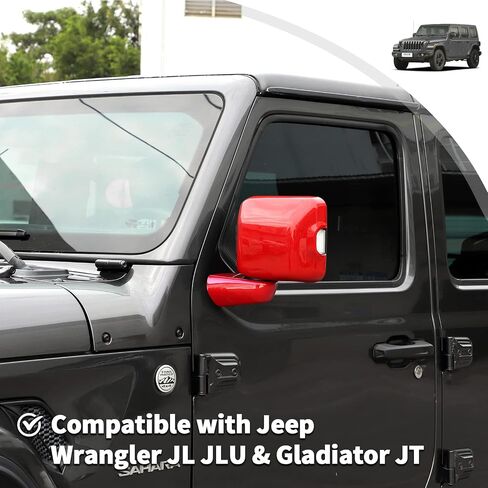 JWWY Wrangler JL Rearview Mirror Shell Reversing Mirro Side Mirror Base Trim for 2018-2024+ Jeep Wrangler JL Accessories Exterior Accessories,6pcs Blue in Saudi Arabia