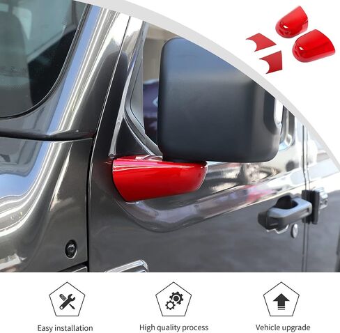 JWWY Wrangler JL Rearview Mirror Shell Reversing Mirro Side Mirror Base Trim for 2018-2024+ Jeep Wrangler JL Accessories Exterior Accessories,6pcs Blue in Saudi Arabia