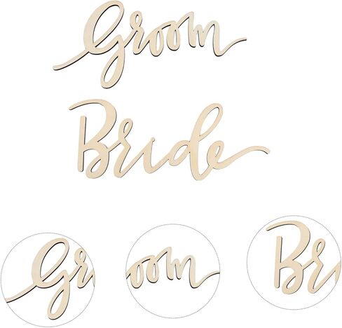 Wedding Decor 2pcs Wedding Decorations Mrs Chairs Wooden Decor and Chair Groom -Bride Decorative for Wood Ornaments Hanging Bride Signs Back Sign Wedding Signs in Kuwait