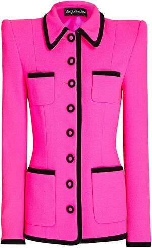Sergio Hudson Fitted Frame Jacket With Collar in Saudi Arabia