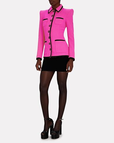 Sergio Hudson Fitted Frame Jacket With Collar in Saudi Arabia