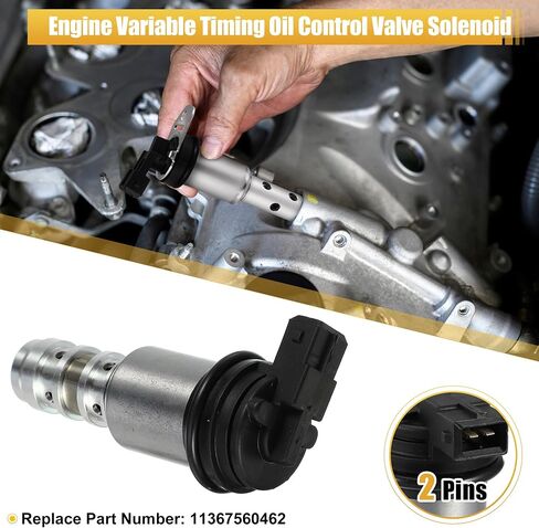 uxcell 2pcs Left Right Variable Valve Timing Solenoid VVT for BMW 550i 750i 2006-2013 Engine Camshaft Oil Control Valve No.11367560462 in Saudi Arabia