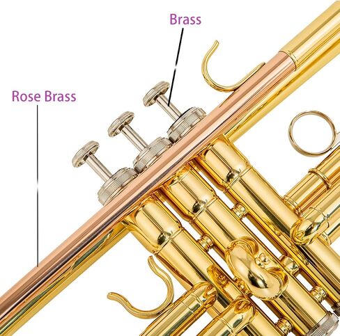 مجموعة البوق القياسية Bb Trumpet Gold النحاس/النيكل الفضي/النحاس الأصفر أدوات الموسيقى الأبواق المهنية المتقدمة للطلاب متضمنة ملحقات قطعة الفم in Saudi Arabia