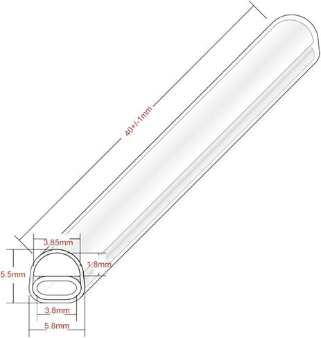 Preshrunk OD2.5mm Fiber Optic Fusion Splice Protection Sleeves 40mm Clear, Preshrink Fiber Splicing Heat Shrink Tube -1,000Pcs with Box in Saudi Arabia