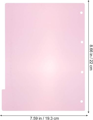 علامات تبويب Toddmomy Aesthetic Supplies 10 قطع من فواصل المجلدات البلاستيكية، وفواصل الألوان، وفواصل المجلدات، وملصقات مصنفة لدفاتر الملاحظات المكونة من 6 حلقات، ومستلزمات قرطاسية A4 وبطاقات فارغة in Kuwait
