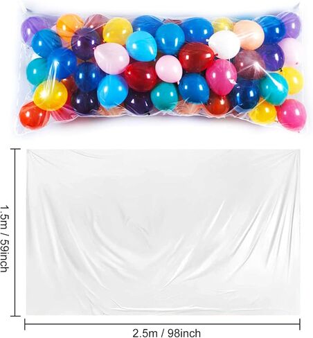 6 قطع من أكياس البالونات الكبيرة للنقل، أكياس بالونات كبيرة شفافة مقاس 59.1 × 98.4 بوصة لنقل البضائع السائبة، حقيبة تخزين بالونات بلاستيكية عملاقة لاحتفالات أعياد الميلاد وحفلات رأس السنة الجديدة ومستلزمات أعياد الميلاد in Kuwait