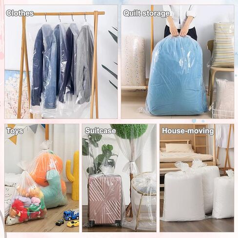 6 قطع من أكياس البالونات الكبيرة للنقل، أكياس بالونات كبيرة شفافة مقاس 59.1 × 98.4 بوصة لنقل البضائع السائبة، حقيبة تخزين بالونات بلاستيكية عملاقة لاحتفالات أعياد الميلاد وحفلات رأس السنة الجديدة ومستلزمات أعياد الميلاد in Kuwait