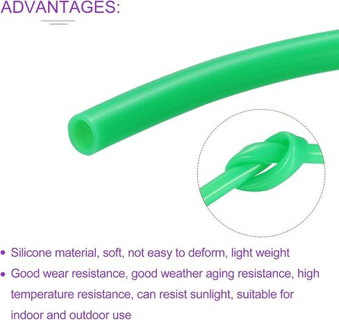 DMiotech 4mm ID 7mm OD 6.6 Feet Silicone Tube Green Industrial Silicone Tubing for Water Air Pump in Saudi Arabia