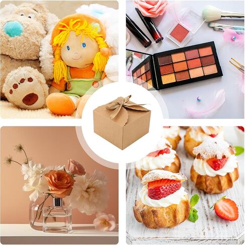 PEUTIER 18pcs Gift Boxes, 3.5x3.5x2.4 Inch Present Boxes Gift Boxes with Ribbon Gift Wrap Boxes Cute Paper Gift Boxes for Christmas Birthday Wedding Party Candy Chocolate (3 Colors) in Saudi Arabia