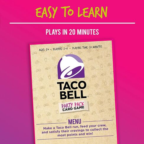 لعبة بطاقات Ravensburger Taco Bell Party Pack للأعمار من 8 سنوات فما فوق - لعبة بطاقات ممتعة وسريعة للحفلات in Kuwait