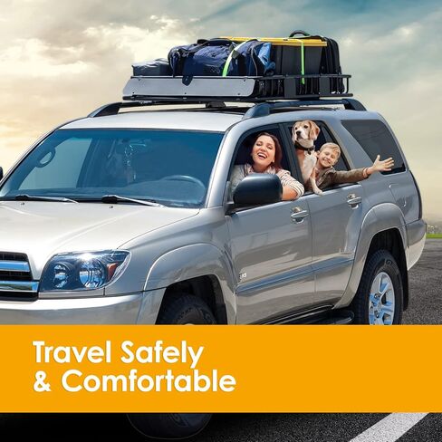 سلة البضائع ذات السقف الفولاذي؛ رف أمتعة حامل البضائع على السطح؛ يشتمل على مادة مانعة للتسرب لمنع الصدأ؛ حجم سلة السقف 64 بوصة × 39 بوصة × 6 بوصة أو 43 بوصة × 39 بوصة × 6 بوصة؛ Universal Fit SUV Car Van؛ فيديو سهل التثبيت in Kuwait