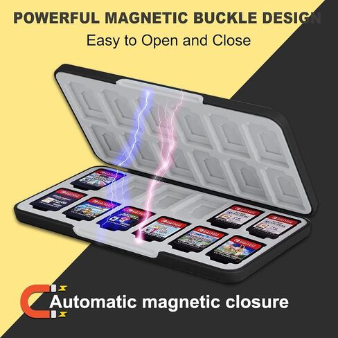 Jusy Game Card Case for Nintendo Switch, with 24 Game Card Slots and 24 Micro SD Card Slots in Saudi Arabia