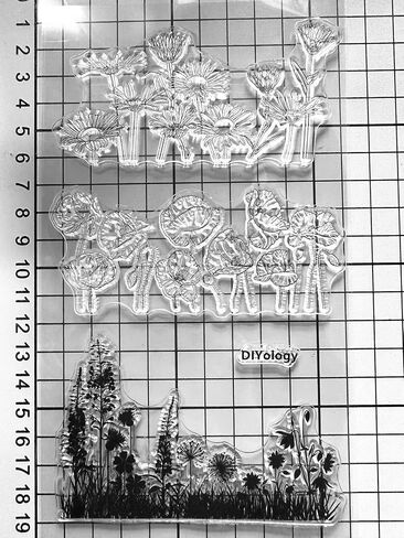 Flowers Blossom Background Clear Stamps for Card Making or Journaling, Floral Background Silicone Stamps for Scrapbooking Photo Album and Other Paper Crafts Decoration in Saudi Arabia