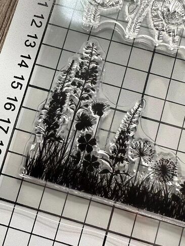 Flowers Blossom Background Clear Stamps for Card Making or Journaling, Floral Background Silicone Stamps for Scrapbooking Photo Album and Other Paper Crafts Decoration in Saudi Arabia