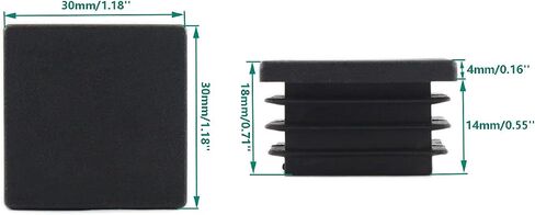 10 PCS Square Plastic Plugs,ULIFESTAR Glide Insert Pipe Tubing End Cap,Plastic Tubing Plug,Durable Chair Glide for Chair Table Stool Leg,Pipe,Stainless Steel Tubing,Tube Pipe Hole 25x25mm/1x1'' in Saudi Arabia