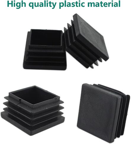 10 PCS Square Plastic Plugs,ULIFESTAR Glide Insert Pipe Tubing End Cap,Plastic Tubing Plug,Durable Chair Glide for Chair Table Stool Leg,Pipe,Stainless Steel Tubing,Tube Pipe Hole 25x25mm/1x1'' in Saudi Arabia