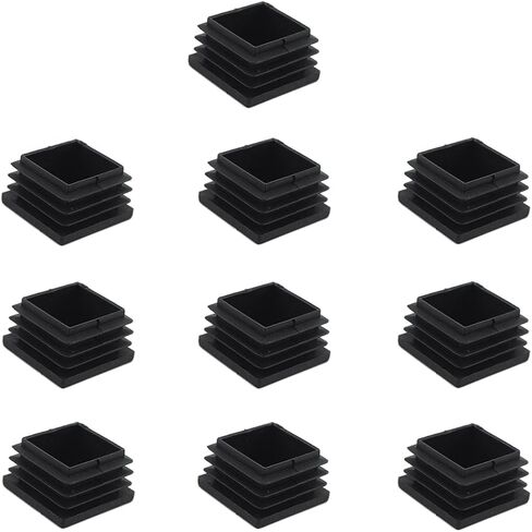 10 PCS Square Plastic Plugs,ULIFESTAR Glide Insert Pipe Tubing End Cap,Plastic Tubing Plug,Durable Chair Glide for Chair Table Stool Leg,Pipe,Stainless Steel Tubing,Tube Pipe Hole 25x25mm/1x1'' in Saudi Arabia
