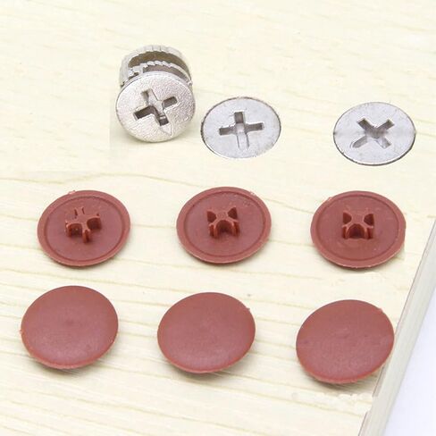 200 Pcs Black Plastic Nut Cover Snap,Cam Lock Screw Protection Cap,Decorative Nut Cover,for Cabinet Drawer Dresser and Wardrobe Furniture. in Saudi Arabia