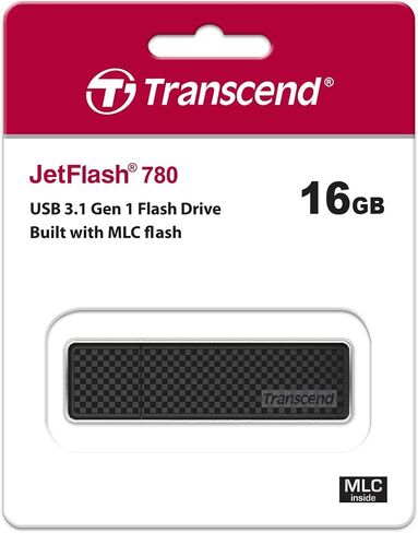 Transcend 16GB JetFlash 780 USB 3.0 Flash Drive (TS16GJF780), Black in Saudi Arabia