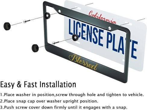 Smooffly Jesus Loves You Quote تخصيص إطارات لوحة الترخيص المعدنية إطار لوحة الترخيص ملحقات السيارة العالمية المصنوعة من الفولاذ المقاوم للصدأ ديكور السيارات يناسب المركبات الأمريكية القياسية مقاس 12.2 × 6.3 بوصة in Kuwait