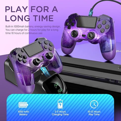 وحدة تحكم لاسلكية متوافقة مع Playstation 4/Slim/Pro/PS4، مع مقبس سماعة رأس استريو/صدمة مزدوجة/لوحة لمس/تحكم في الحركة سداسي المحاور in Saudi Arabia