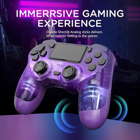 وحدة تحكم لاسلكية متوافقة مع Playstation 4/Slim/Pro/PS4، مع مقبس سماعة رأس استريو/صدمة مزدوجة/لوحة لمس/تحكم في الحركة سداسي المحاور in Saudi Arabia