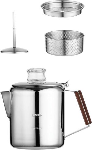 Fox Run Rapid Brew Stainless Steel Stovetop Coffee Percolator, 2-6 Cup in Saudi Arabia