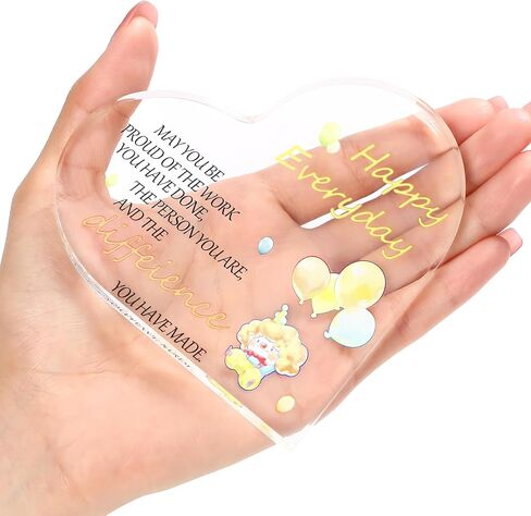 Appreciation Acrylic Heart Plaque,Heart Shape Acrylic for Office Desk Paperweight Decor,Leaving Gift for Coworkers Boss Retired， in Saudi Arabia