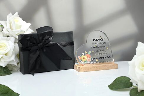 Appreciation Acrylic Heart Plaque,Heart Shape Acrylic for Office Desk Paperweight Decor,Leaving Gift for Coworkers Boss Retired， in Saudi Arabia