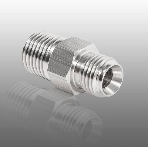 محول تركيب 1/4 بوصة NPT، 1/4 بوصة ذكر NPT إلى M12 x 1.25، متوافق مع قياس أنابيب الفولاذ المقاوم للصدأ M12X1.25 ذكر متري in Kuwait