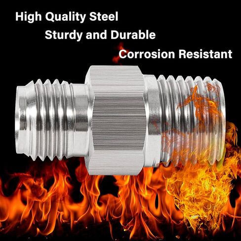 محول تركيب 1/4 بوصة NPT، 1/4 بوصة ذكر NPT إلى M12 x 1.25، متوافق مع قياس أنابيب الفولاذ المقاوم للصدأ M12X1.25 ذكر متري in Kuwait