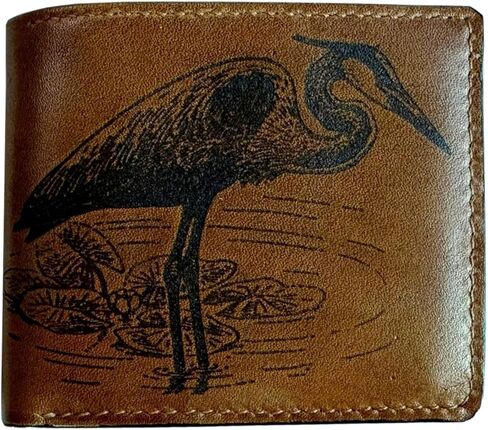 محفظة جلدية مصنوعة يدويًا بنمط حيوان، هدية جلدية للذكرى السنوية للأب والزوج والصديق - تشريح القرش in Kuwait