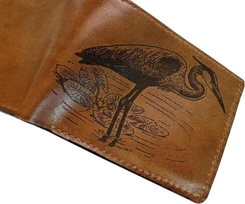 محفظة جلدية مصنوعة يدويًا بنمط حيوان، هدية جلدية للذكرى السنوية للأب والزوج والصديق - تشريح القرش in Kuwait