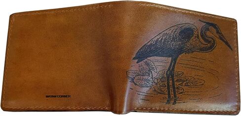 محفظة جلدية مصنوعة يدويًا بنمط حيوان، هدية جلدية للذكرى السنوية للأب والزوج والصديق - تشريح القرش in Kuwait