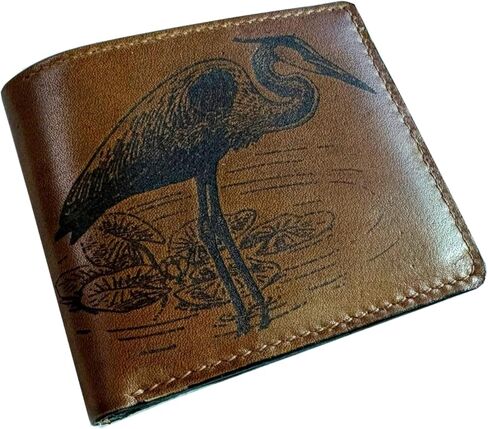 محفظة جلدية مصنوعة يدويًا بنمط حيوان، هدية جلدية للذكرى السنوية للأب والزوج والصديق - تشريح القرش in Kuwait