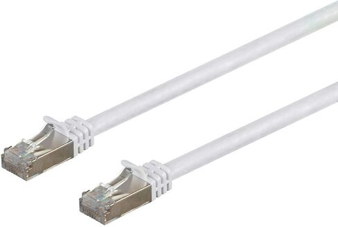 كابل تصحيح شبكة إيثرنت Monoprice Cat7 - 1 قدم - أبيض | 26AWG، محمي، (S/ FeetP) - سلسلة Entegrade in Saudi Arabia