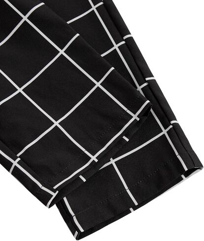 Milumia Girl's 2 Piece Outfits Plaid Open Front Long Sleeve Blazer Jacket and Pants Set in Saudi Arabia