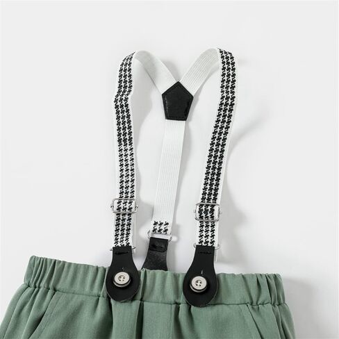 PATPAT Toddler Baby Boy Outfits Short Sleeve Gentleman Casual Suit Bowtie Plaid Sets in Saudi Arabia