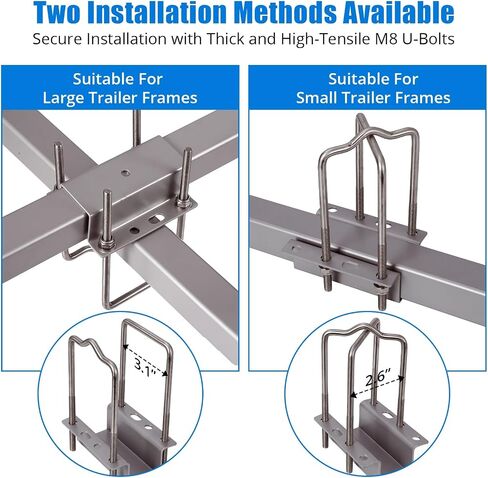Towallmark 2PCS Boat Trailer Guide, 60" Adjustable Design Trailer Guide Poles, Rustproof Galvanized Steel Trailer Guide, Trailer Guides with PVC Pipes Without Light in Saudi Arabia