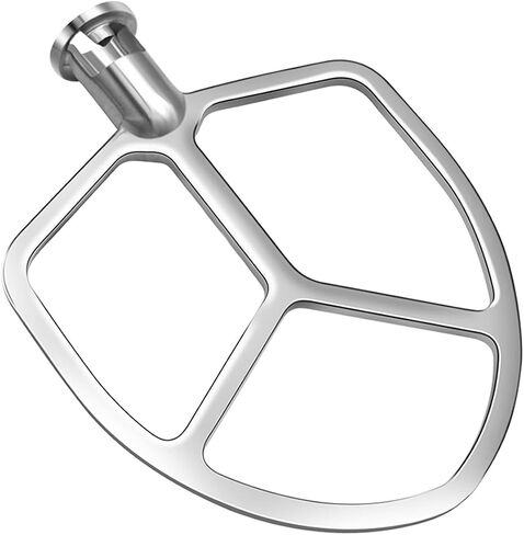 استبدال الخافق المسطح من الفولاذ المقاوم للصدأ لـ KitchenAid، ملحق خلاط برأس مائل 4.5-5QT، سهل التنظيف وشديد التحمل، مناسب لـ K45، KSM75، KSM95، KSM120، KSM150 in Saudi Arabia