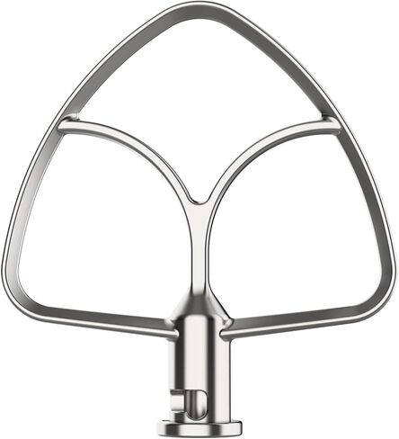استبدال الخافق المسطح من الفولاذ المقاوم للصدأ لـ KitchenAid، ملحق خلاط برأس مائل 4.5-5QT، سهل التنظيف وشديد التحمل، مناسب لـ K45، KSM75، KSM95، KSM120، KSM150 in Saudi Arabia