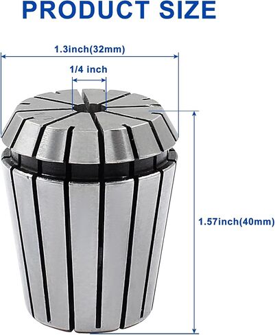 مجموعة كوليت ER32 مقاس 1/4 بوصة، أطواق زنبركية دقيقة لأداء ظرف طحن مخرطة CNC بدقة عالية in Saudi Arabia