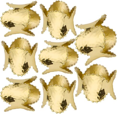 Set of 8 Napkin Rings Napkin Holder Buckles, Easter Napkin Rings, Napkin Rings for Dinner Table Decor, Wedding, Banquet, Party - Gold Blonde in Saudi Arabia
