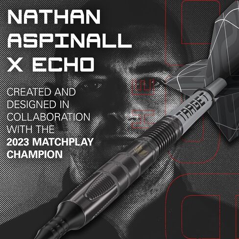 TARGET Darts Nathan Aspinall x Echo 90% Tungsten Soft Tip Dart Set – 18G Player Edition Darts, Pixel Tip Dart with Pro Grip Shafts & Pro Ultra No.2 Flights in Saudi Arabia