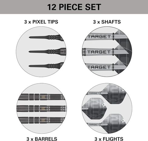 TARGET Darts Nathan Aspinall x Echo 90% Tungsten Soft Tip Dart Set – 18G Player Edition Darts, Pixel Tip Dart with Pro Grip Shafts & Pro Ultra No.2 Flights in Saudi Arabia