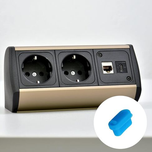 48pcs USB Port Plug Covers Set, Silicone USB Anti Dust Cap Protector Charging Port Cover Kit for Phones Computers Charging Interface Type-C SD HDML RJ45 VGA miniDP SUB Audio, Blue in Saudi Arabia